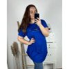 Tunika prodloužená krátký rukáv dámská nadrozměr (3XL/4XL/5XL ONE SIZE) ITALSKá MóDA IM424030/DR (Velikost 3XL/4XL, Barva bílá)