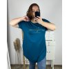 Tunika prodloužená krátký rukáv dámská nadrozměr (3XL/4XL/5XL ONE SIZE) ITALSKá MóDA IM424030/DR (Velikost 3XL/4XL, Barva bílá)
