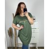 Tunika prodloužená krátký rukáv dámská nadrozměr (3XL/4XL/5XL ONE SIZE) ITALSKá MóDA IM424030/DR (Velikost 3XL/4XL, Barva bílá)