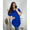 Tunika prodloužená krátký rukáv dámská nadrozměr (3XL/4XL/5XL ONE SIZE) ITALSKá MóDA IM424030/DR (Velikost 3XL/4XL, Barva bílá)