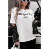 Tričko krátký rukáv dámské (S/M/L ONE SIZE) ITALSKá MóDA IMD24007/DR (Velikost M/L, Barva bílá)