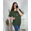 Tunika s přívěškem dlouhý rukáv dámská nadrozměr (3XL/4XL ONE SIZE) ITALSKÁ MÓDA IMWQ24002/DR