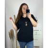 Tunika s přívěškem dlouhý rukáv dámská nadrozměr (3XL/4XL ONE SIZE) ITALSKÁ MÓDA IMWQ24002/DR