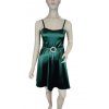 Šaty šifonové elegantní krátké na ramínka dámské (S/M ONE SIZE) ITALSKá MóDA IM923ANNA/DU (Velikost S/M/L, Barva béžová)