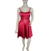 Šaty šifonové elegantní krátké na ramínka dámské (S/M ONE SIZE) ITALSKá MóDA IM923ANNA/DU (Velikost S/M/L, Barva béžová)