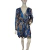 Šaty elegantní dlouhý rukáv dámské (S/M ONE SIZE) ITALSKÁ MÓDA IMM23M2635A/DU (Velikost S/M/L, Barva fialová)