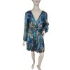Šaty elegantní dlouhý rukáv dámské (S/M ONE SIZE) ITALSKÁ MÓDA IMM23M2635A/DU (Velikost S/M/L, Barva fialová)