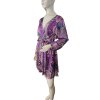 Šaty elegantní dlouhý rukáv dámské (S/M ONE SIZE) ITALSKÁ MÓDA IMM23M2635A/DU (Velikost S/M/L, Barva fialová)