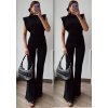 Overal dlouhý bez rukávu dámský (S/M ONE SIZE) ITALSKÁ MÓDA IMWAE24043/DUR (Velikost S/M/L, Barva béžová)