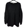 Svetr úpletový dlouhý rukáv dámský (uni XL/2XL) ITALSKá MóDA IM519JM-5802-18/DR (Velikost XL/2XL, Barva Černá)