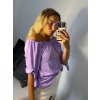 Tunika s přívěškem krátký rukáv dámská (L/XL ONE SIZE) ITALSKÁ MÓDA IMWDI24009/DUR (Velikost L/XL, Barva bílá)