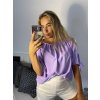 Tunika s přívěškem krátký rukáv dámská (L/XL ONE SIZE) ITALSKÁ MÓDA IMWDI24009/DUR (Velikost L/XL, Barva bílá)
