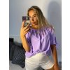 Tunika s přívěškem krátký rukáv dámská (L/XL ONE SIZE) ITALSKÁ MÓDA IMWDI24009/DUR (Velikost L/XL, Barva bílá)