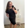 Šaty volnočasové krátký rukáv dámské nadrozměr (L/XL/2XL ONE SIZE) ITALSKá MóDA IM3238512/DUR (Velikost XL/2XL, Barva zelená)