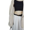 Sako dlouhý rukáv s páskem  dámské (S/M ONE SIZE) ITALSKÁ MÓDA IMWAE24046/DU (Velikost S/M/L, Barva béžová)