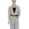 Sako dlouhý rukáv s páskem  dámské (S/M ONE SIZE) ITALSKÁ MÓDA IMWAE24046/DU (Velikost S/M/L, Barva béžová)