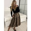 Sukně středně dlouhá dámská (S/M ONE SIZE) ITALSKÁ MÓDA IMM23M3154-2/DUR (Velikost S/M/L, Barva hnědá)