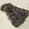 Vesta kožúšok zimné dámsky s koženkovými vreckami teplá umelá kožušina (s-4XL) AFASHION AF18048