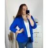 Sako dlouhý rukáv dámské nadrozměr  (XL/2XL/3XL ONE SIZE) ITALSKá MóDA IMC24STELA/DR (Velikost XL/2XL, Barva Černá)