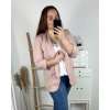 Sako dlouhý rukáv dámské nadrozměr  (XL/2XL/3XL ONE SIZE) ITALSKá MóDA IMC24STELA/DR (Velikost XL/2XL, Barva Černá)