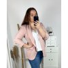 Sako dlouhý rukáv dámské nadrozměr  (XL/2XL/3XL ONE SIZE) ITALSKá MóDA IMC24STELA/DR (Velikost XL/2XL, Barva Černá)