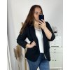Sako dlouhý rukáv dámské nadrozměr  (XL/2XL/3XL ONE SIZE) ITALSKá MóDA IMC24STELA/DR (Velikost XL/2XL, Barva Černá)