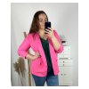 Sako dlouhý rukáv dámské nadrozměr  (XL/2XL/3XL ONE SIZE) ITALSKá MóDA IMC24STELA/DR (Velikost XL/2XL, Barva Černá)