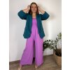Sako dlouhý rukáv dámské nadrozměr  (XL/2XL/3XL ONE SIZE) ITALSKá MóDA IMC24STELA/DR (Velikost XL/2XL, Barva Černá)