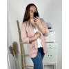 Sako dlouhý rukáv dámské nadrozměr  (XL/2XL/3XL ONE SIZE) ITALSKá MóDA IMC24STELA/DR (Velikost XL/2XL, Barva Černá)