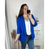 Sako dlouhý rukáv dámské nadrozměr  (XL/2XL/3XL ONE SIZE) ITALSKá MóDA IMC24STELA/DR (Velikost XL/2XL, Barva Černá)