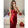 Šaty dlouhé elegantní na ramínka dámské (S/M ONE SIZE) ITALSKÁ MÓDA IM423SIERA/DU (Velikost S/M/L, Barva červená)