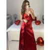 Šaty dlouhé elegantní na ramínka dámské (S/M ONE SIZE) ITALSKÁ MÓDA IM423SIERA/DU (Velikost S/M/L, Barva červená)