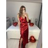 Šaty dlouhé elegantní na ramínka dámské (S/M ONE SIZE) ITALSKÁ MÓDA IM423SIERA/DU (Velikost S/M/L, Barva červená)