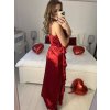 Šaty dlouhé elegantní na ramínka dámské (S/M ONE SIZE) ITALSKÁ MÓDA IM423SIERA/DU (Velikost S/M/L, Barva červená)