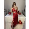 Šaty dlouhé elegantní na ramínka dámské (S/M ONE SIZE) ITALSKÁ MÓDA IM423SIERA/DU (Velikost S/M/L, Barva červená)