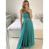Šaty dlouhé společenské na ramínka dámské (S/M ONE SIZE) ITALSKÁ MÓDA IMPSH2480878/DU (Velikost S/M/L, Barva tmavě mintová)