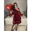 Šaty společenské  dlouhý rukáv dámské (S/M ONE SIZE) ITALSKá MODA IM323LUSY/DU (Velikost S/M/L, Barva bílá)