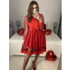 Šaty společenské  dlouhý rukáv dámské (S/M ONE SIZE) ITALSKá MODA IM323LUSY/DU (Velikost S/M/L, Barva bílá)