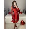 Šaty společenské  dlouhý rukáv dámské (S/M ONE SIZE) ITALSKá MODA IM323LUSY/DU