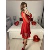 Šaty společenské  dlouhý rukáv dámské (S/M ONE SIZE) ITALSKá MODA IM323LUSY/DU (Velikost S/M/L, Barva bílá)