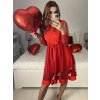 Šaty společenské  dlouhý rukáv dámské (S/M ONE SIZE) ITALSKá MODA IM323LUSY/DU (Velikost S/M/L, Barva bílá)
