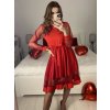 Šaty společenské  dlouhý rukáv dámské (S/M ONE SIZE) ITALSKá MODA IM323LUSY/DU (Velikost S/M/L, Barva bílá)