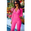 Overal dlouhý žebrovaný stahující a zeštíhlující dlouhý rukáv dámský (XS/S/M ONE SIZE ) ITALSKÁ MÓDA IMM24CH2990/DUR (Velikost S/M/L, Barva Černá)