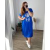Šaty dlouhé oversize krátký rukáv dámské viskoza nadrozměr Lapač Snů (2XL/3XL/4XLONE SIZE) ITALSKÁ MÓDA IMD22450/DR