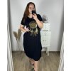 Šaty dlouhé oversize krátký rukáv dámské viskoza nadrozměr Lapač Snů (2XL/3XL/4XLONE SIZE) ITALSKÁ MÓDA IMD22450/DR