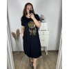 Šaty dlouhé oversize krátký rukáv dámské viskoza nadrozměr Lapač Snů (2XL/3XL/4XLONE SIZE) ITALSKÁ MÓDA IMD22450/DR