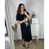 Šaty dlouhé oversize krátký rukáv dámské viskoza nadrozměr Lapač Snů (2XL/3XL/4XLONE SIZE) ITALSKÁ MÓDA IMD22450/DR
