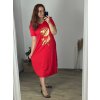 Šaty dlouhé oversize krátký rukáv dámské viskoza nadrozměr Lapač Snů (2XL/3XL/4XLONE SIZE) ITALSKÁ MÓDA IMD22450/DR