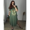 Šaty dlouhé oversize krátký rukáv dámské viskoza nadrozměr Lapač Snů (2XL/3XL/4XLONE SIZE) ITALSKÁ MÓDA IMD22450/DR