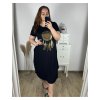 Šaty dlouhé oversize krátký rukáv dámské viskoza nadrozměr Lapač Snů (2XL/3XL/4XLONE SIZE) ITALSKÁ MÓDA IMD22450/DR